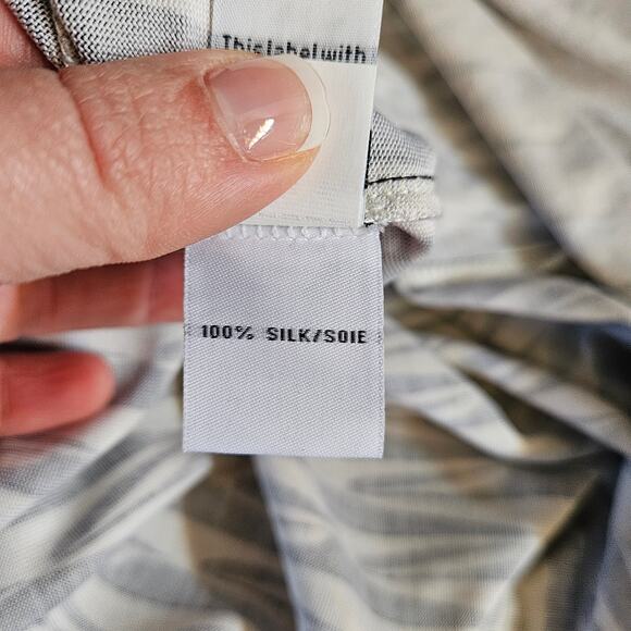 Diane VonFurstendberg Ruri Silk Dress Size 8 Geometric Stretch 3/4 Sleeve - Picture 5 of 9